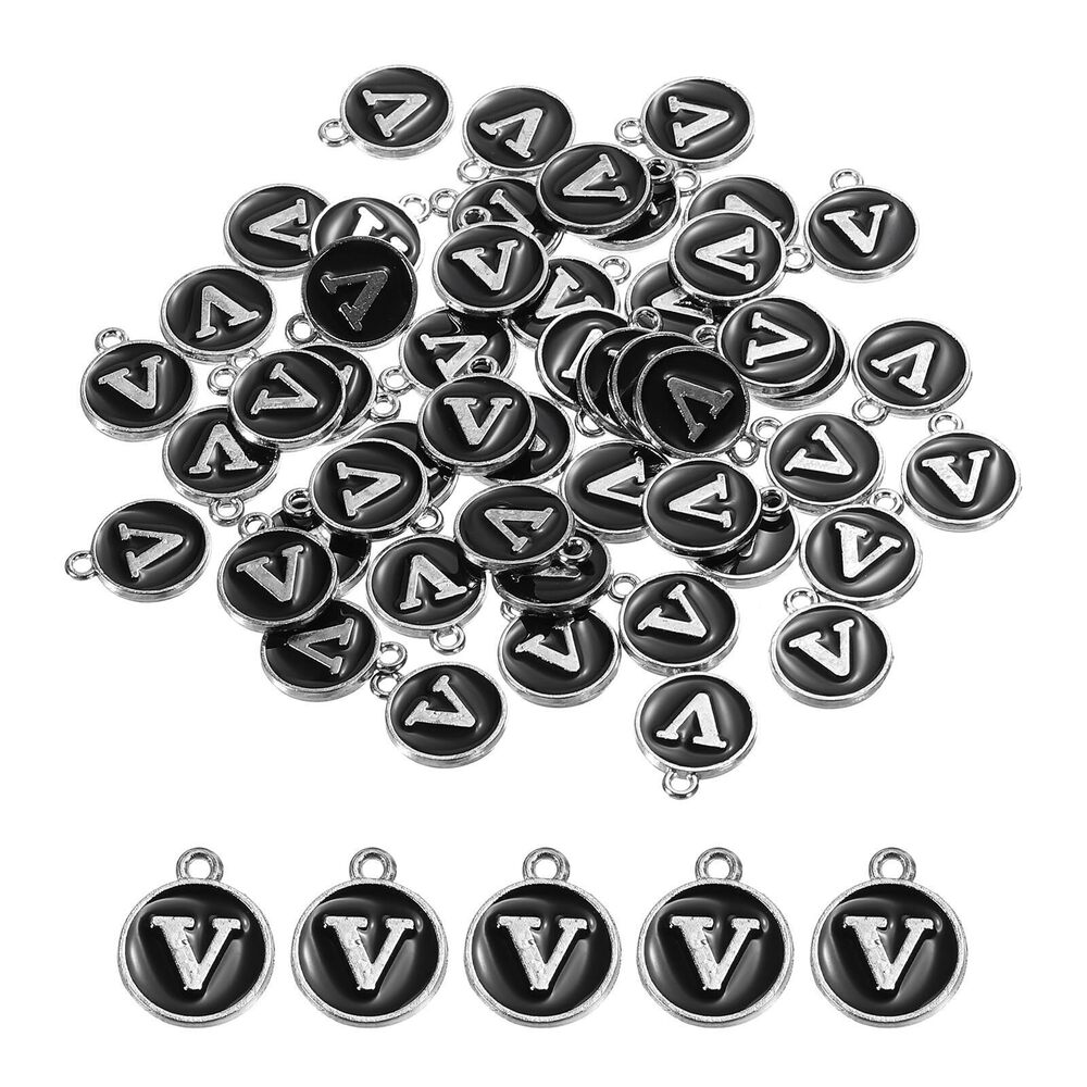5311 Alphabet V Enamel Letter Charm Jewelry Charm Enamel Initial Charm